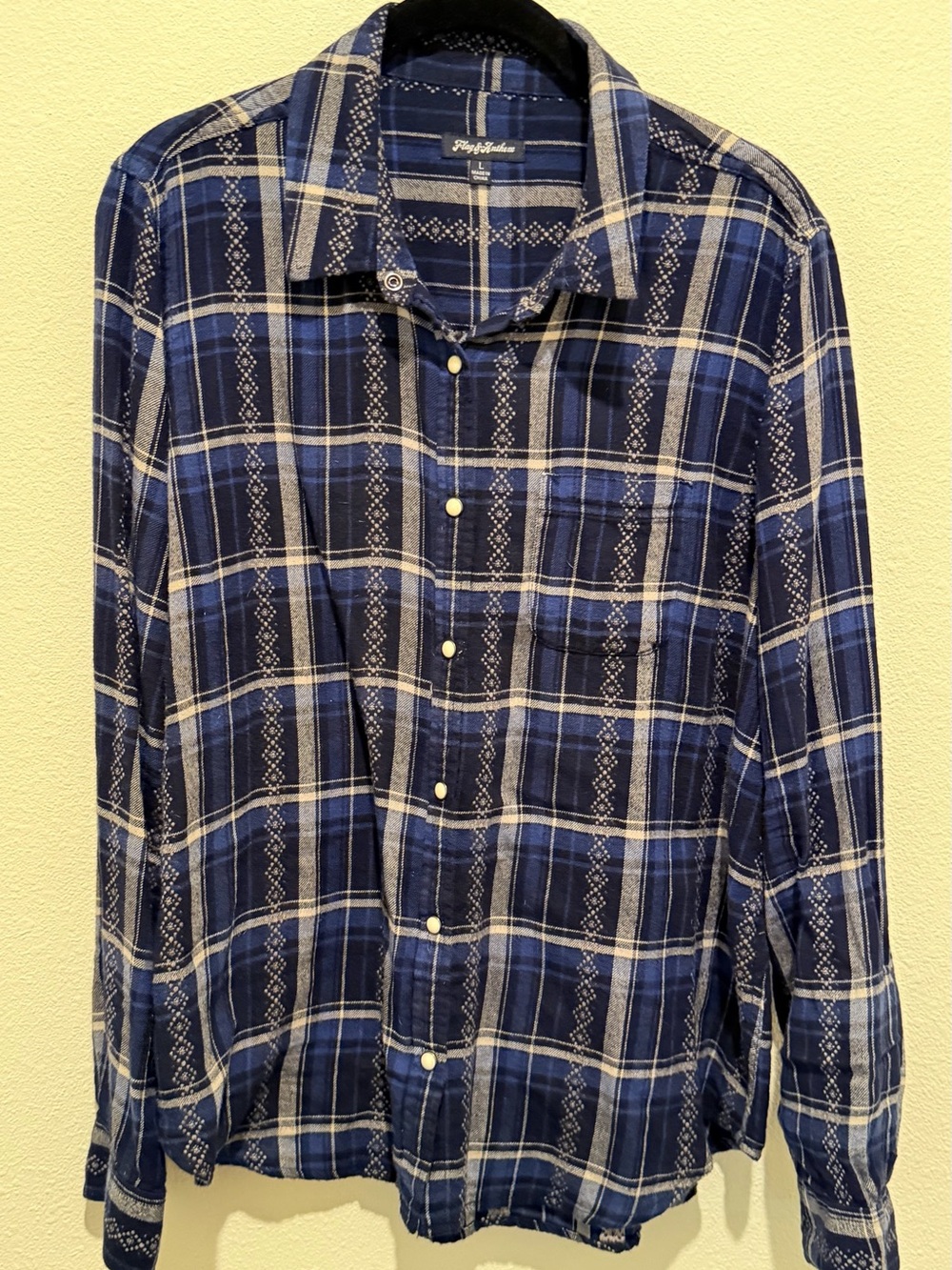 Flag & Anthem | Blue Plaid, Decorative Button-Down Shirt